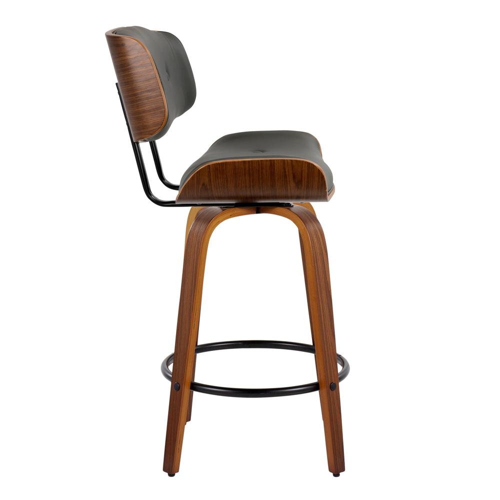 Grey Lombardi 26" Fixed-Height Counter Stool - Set of 2. Picture 3