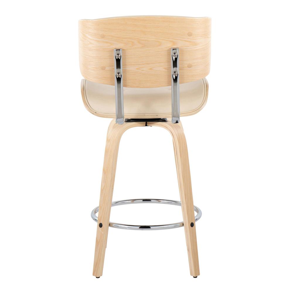 Beige Lombardi 26" Fixed-Height Counter Stool - Set of 2. Picture 5