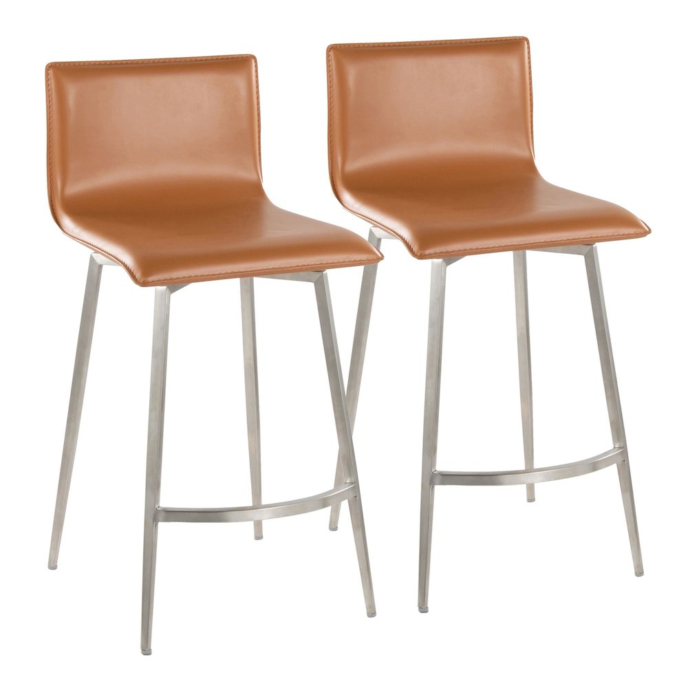 Mara Upholstered 26" Fixed-Height Counter Stool - Set of 2. Picture 1