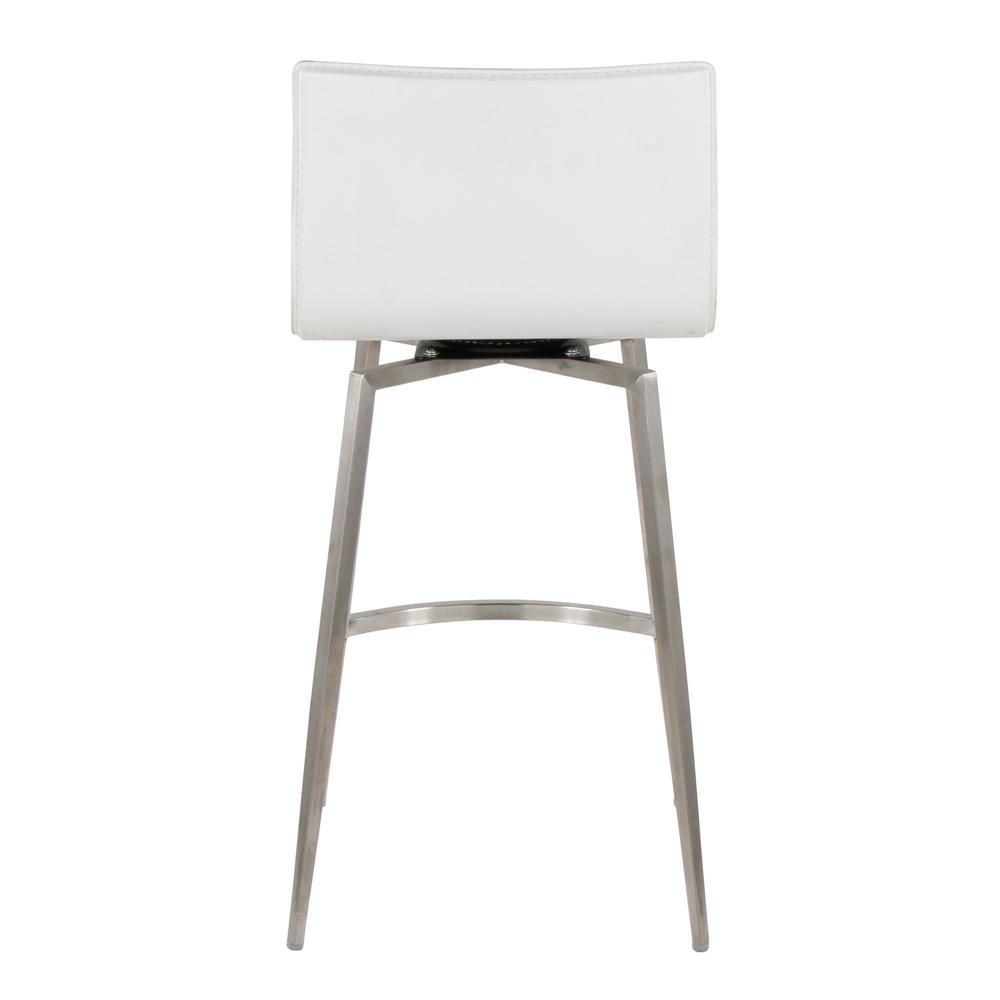 Silver Mara Upholstered 26" Fixed-Height Counter Stool - Set of 2. Picture 5
