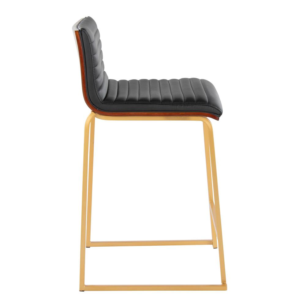 Gold Mason Mara 26" Fixed-Height Counter Stool - Set of 2. Picture 3