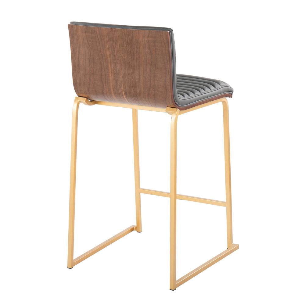 Grey Mason Mara 26" Fixed-Height Counter Stool - Set of 2. Picture 4