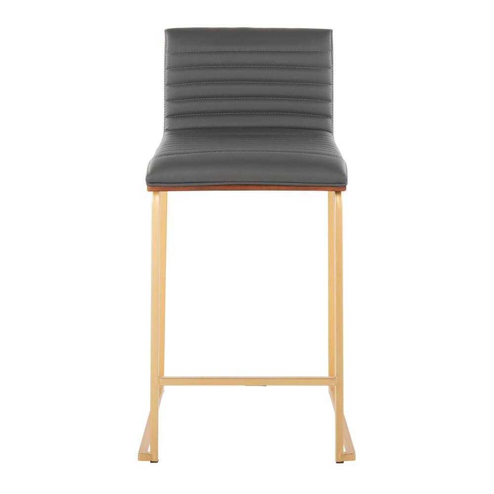 Grey Mason Mara 26" Fixed-Height Counter Stool - Set of 2. Picture 6