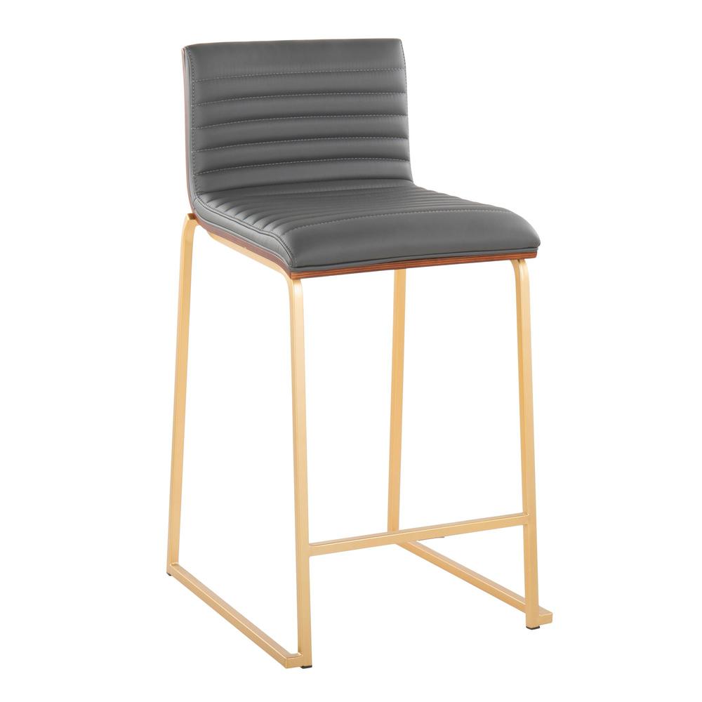 Grey Mason Mara 26" Fixed-Height Counter Stool - Set of 2. Picture 2