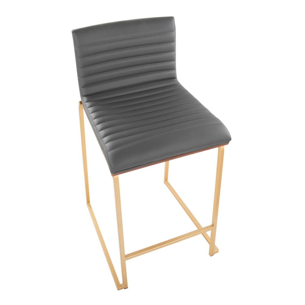 Grey Mason Mara 26" Fixed-Height Counter Stool - Set of 2. Picture 7