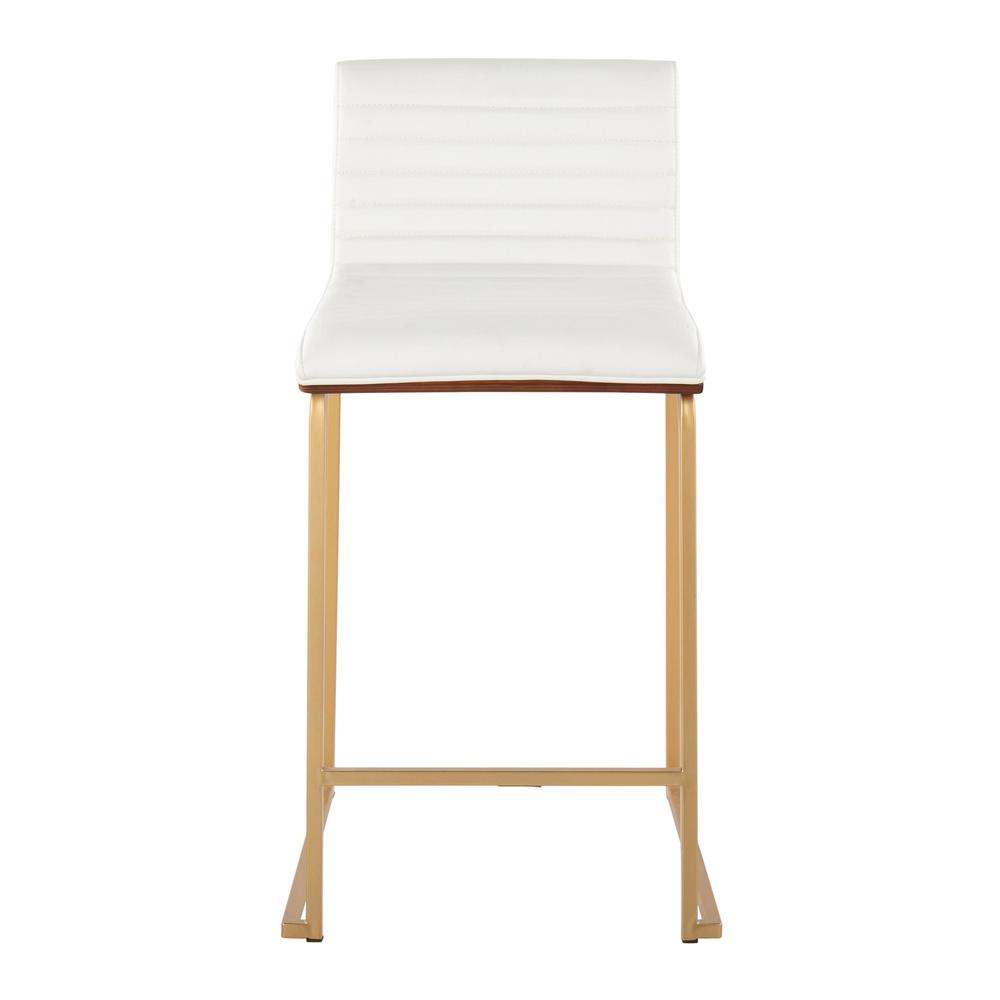 White Mason Mara 26" Fixed-Height Counter Stool - Set of 2. Picture 6