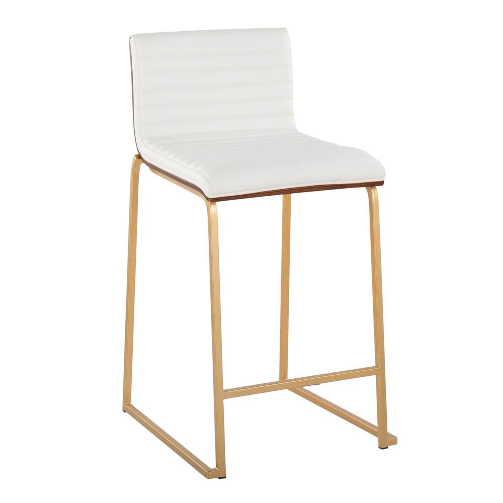 White Mason Mara 26" Fixed-Height Counter Stool - Set of 2. Picture 2
