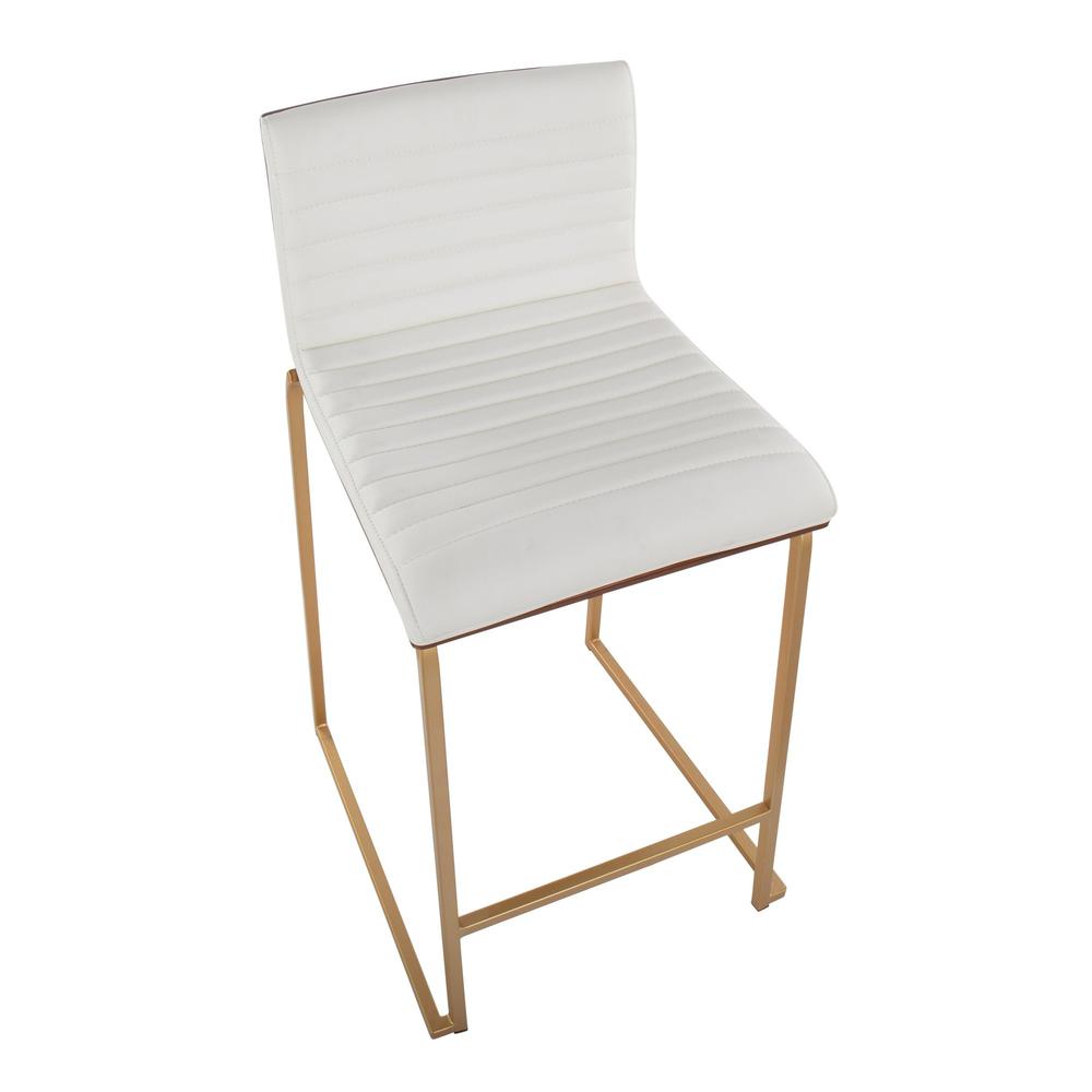 White Mason Mara 26" Fixed-Height Counter Stool - Set of 2. Picture 7