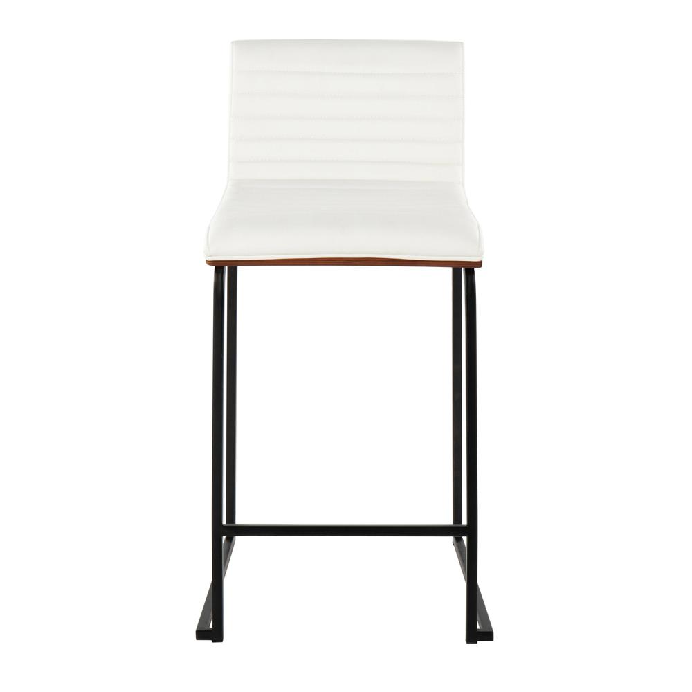 White Mason Mara 26" Fixed-Height Counter Stool - Set of 2. Picture 6