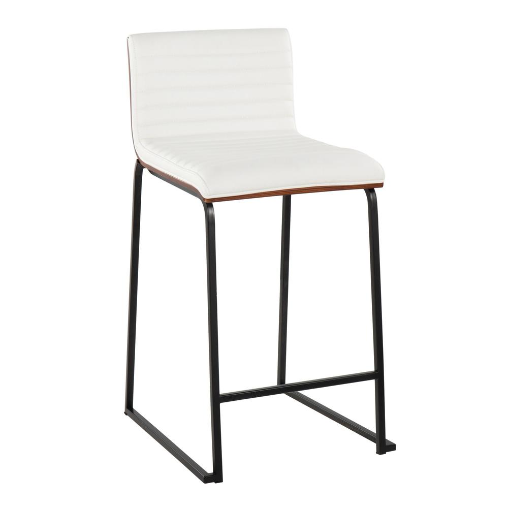 White Mason Mara 26" Fixed-Height Counter Stool - Set of 2. Picture 2