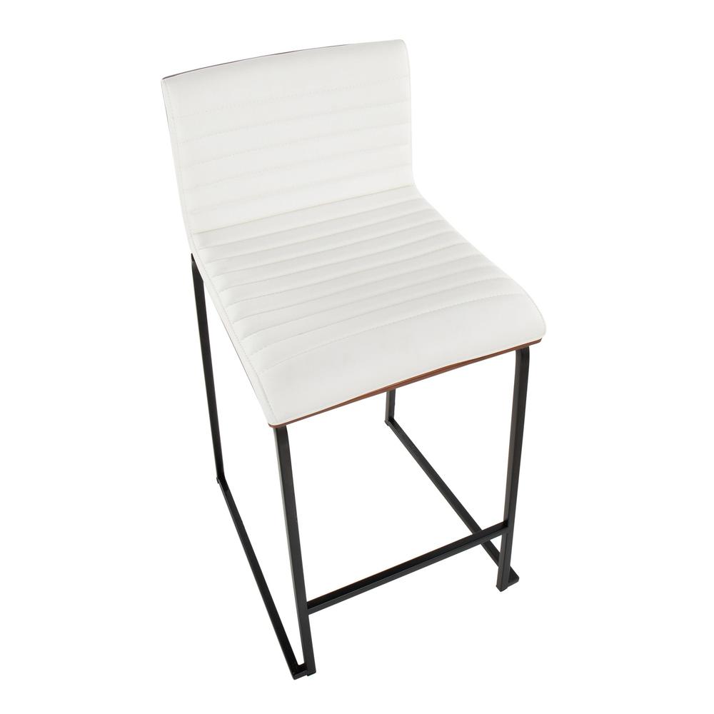 White Mason Mara 26" Fixed-Height Counter Stool - Set of 2. Picture 7
