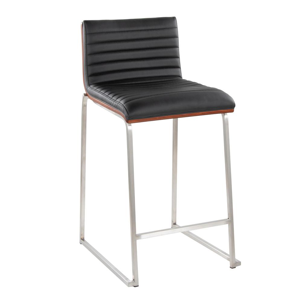 Silver Mason Mara 26" Fixed-Height Counter Stool - Set of 2. Picture 2
