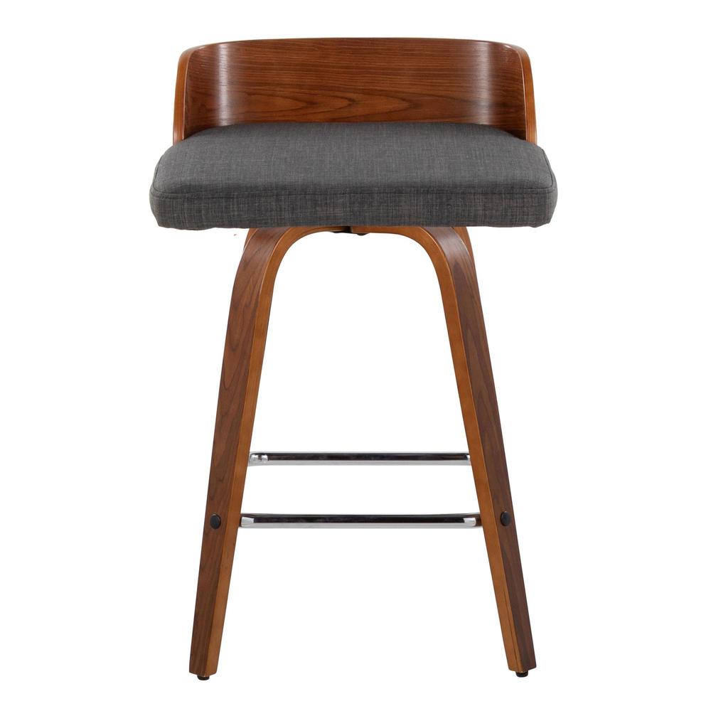 Grey Maya 26" Fixed-Height Counter Stool - Set of 2. Picture 6