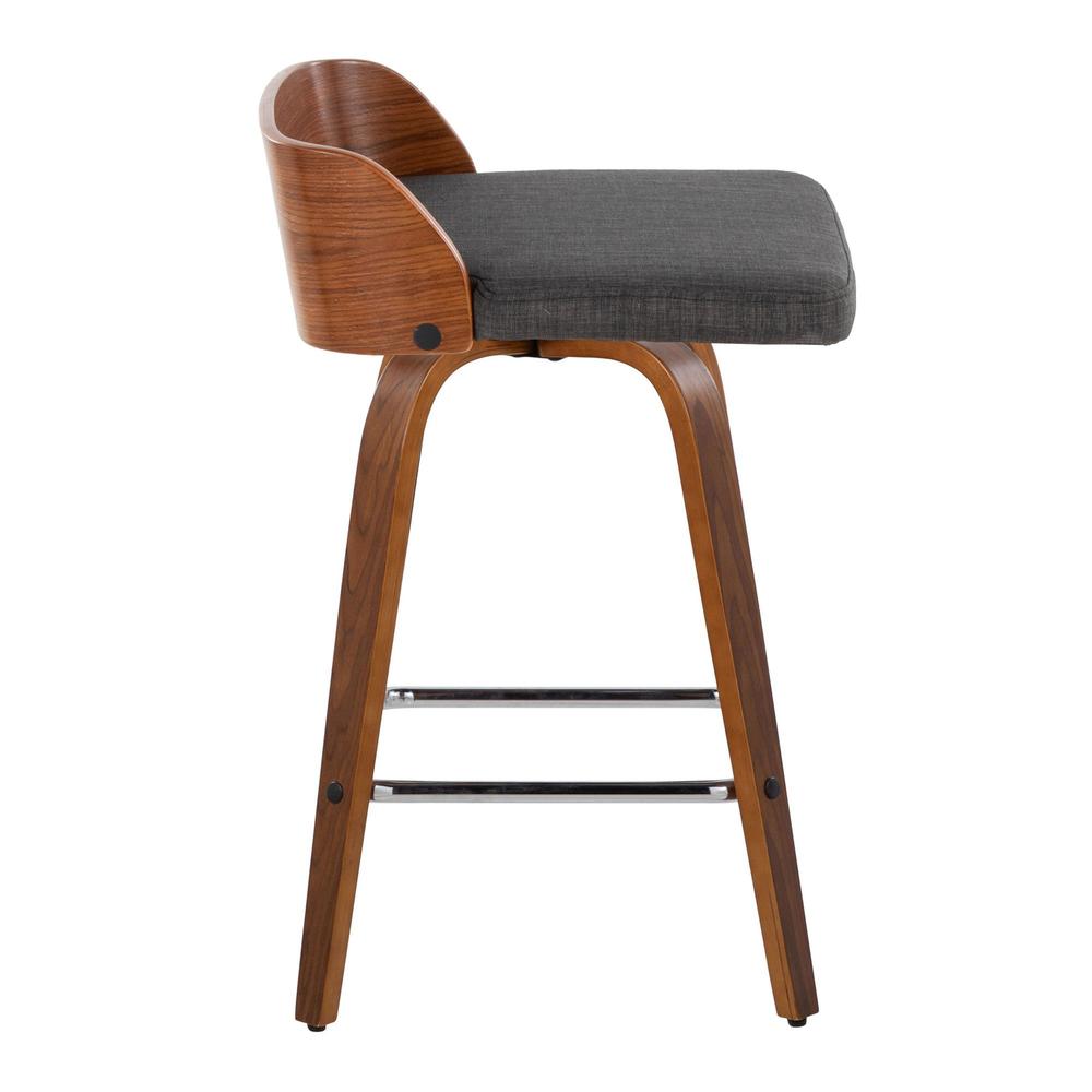 Grey Maya 26" Fixed-Height Counter Stool - Set of 2. Picture 3
