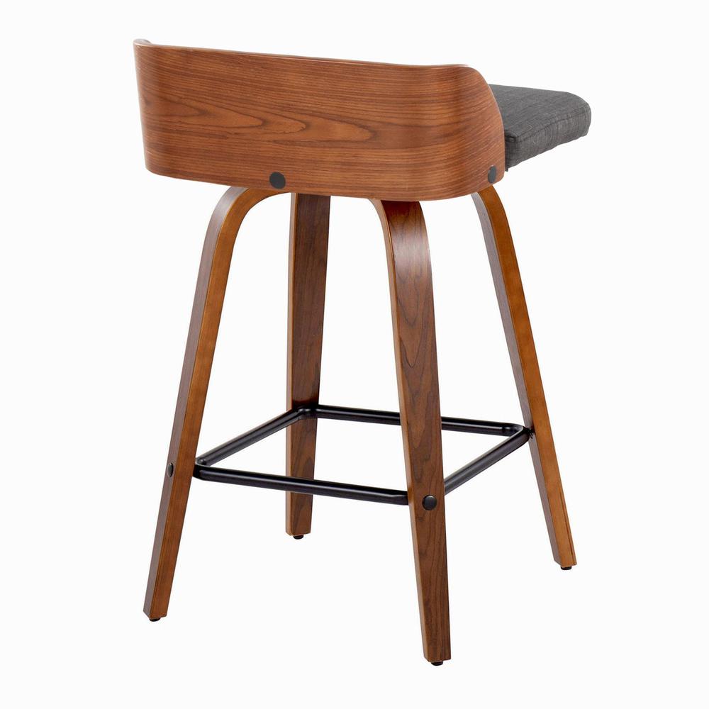 Grey Maya 26" Fixed-Height Counter Stool - Set of 2. Picture 4