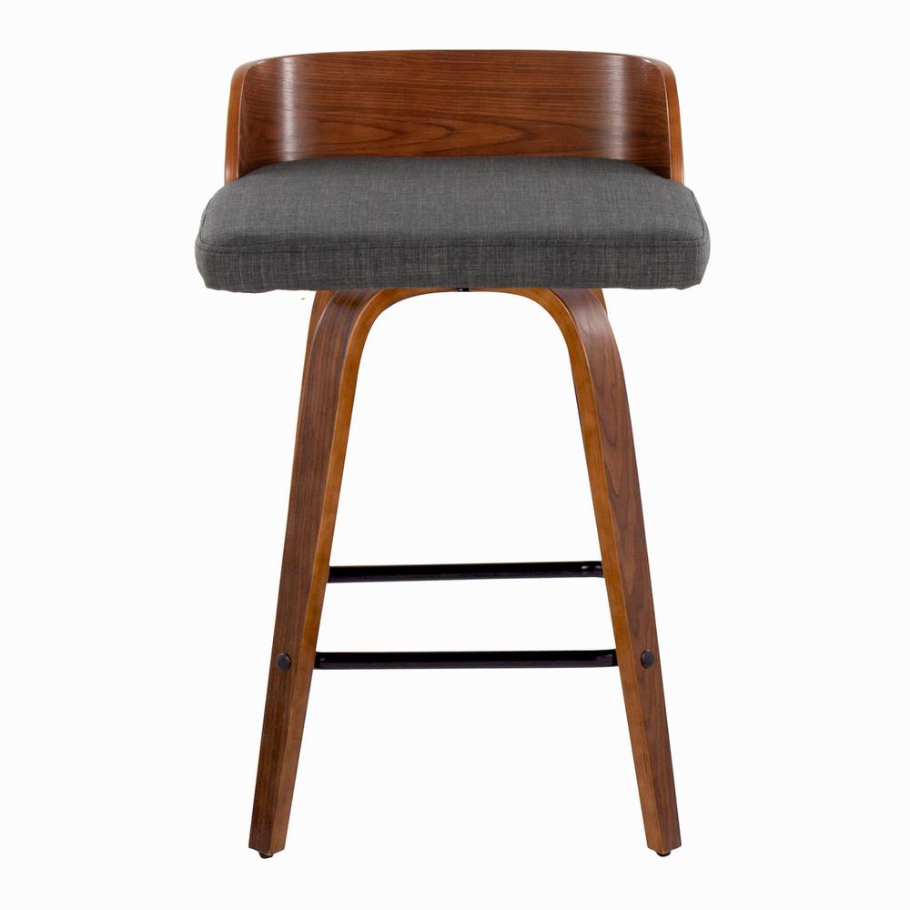 Grey Maya 26" Fixed-Height Counter Stool - Set of 2. Picture 6