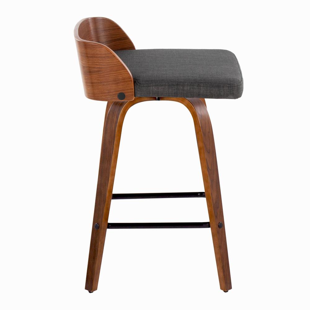 Grey Maya 26" Fixed-Height Counter Stool - Set of 2. Picture 3