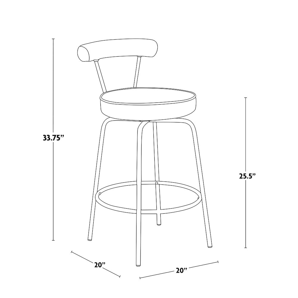 Rhonda 26" Fixed-Height Counter Stool - Set of 2. Picture 10