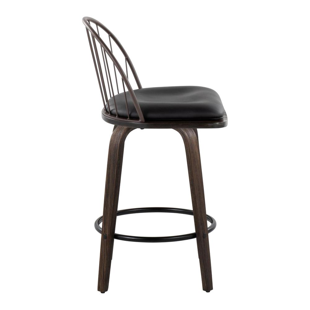 Brown Riley 26" Fixed-Height Counter Stool - Set of 2. Picture 3