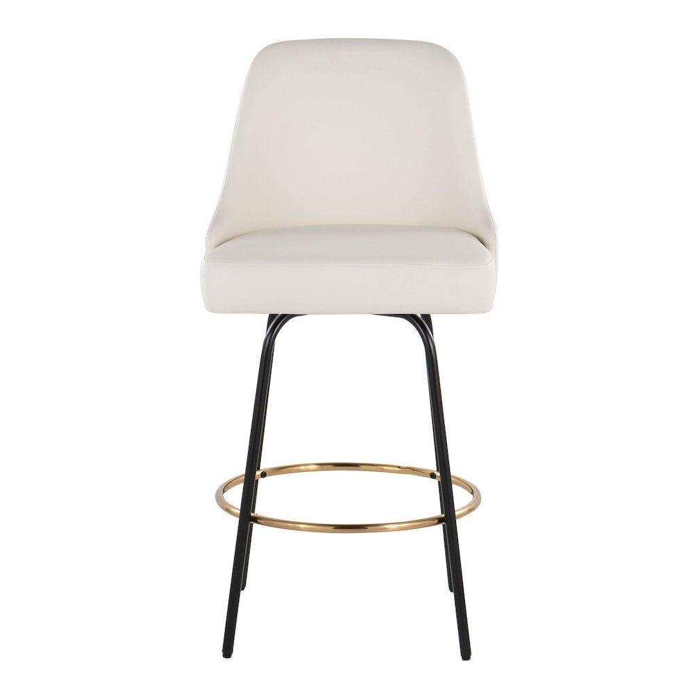 Studded Marcel 27" Fixed-Height Counter Stool - Set of 2. Picture 6