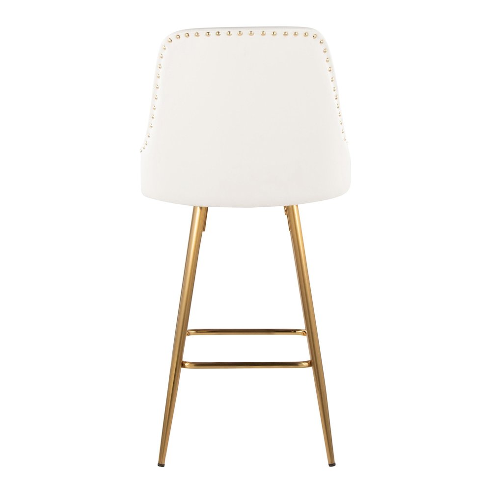 Studded Marcel 27" Fixed-Height Counter Stool - Set of 2. Picture 5