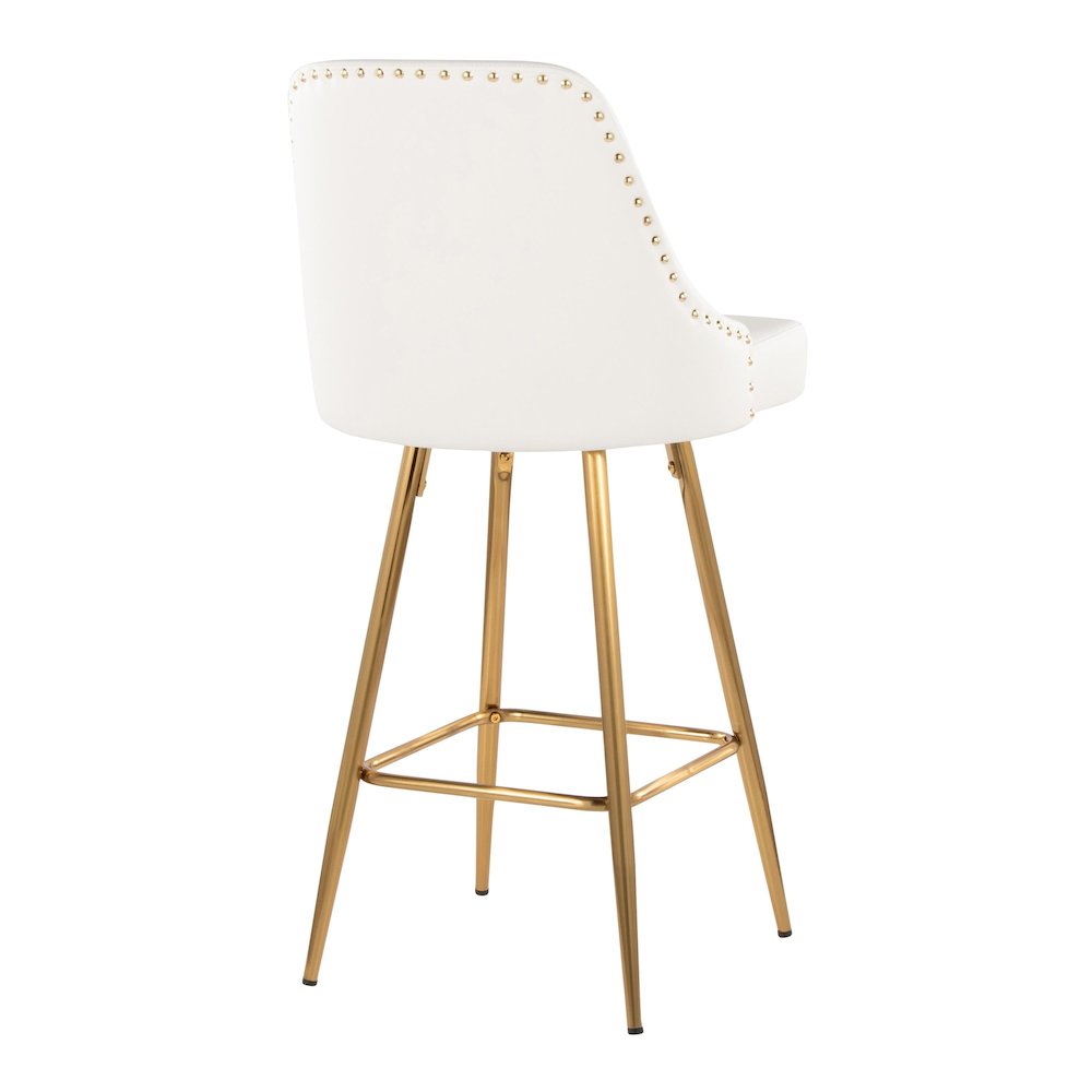 Studded Marcel 27" Fixed-Height Counter Stool - Set of 2. Picture 4
