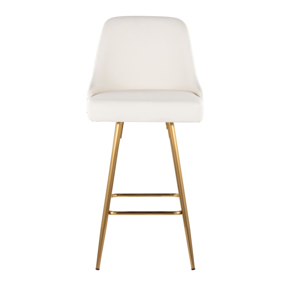 Studded Marcel 27" Fixed-Height Counter Stool - Set of 2. Picture 6