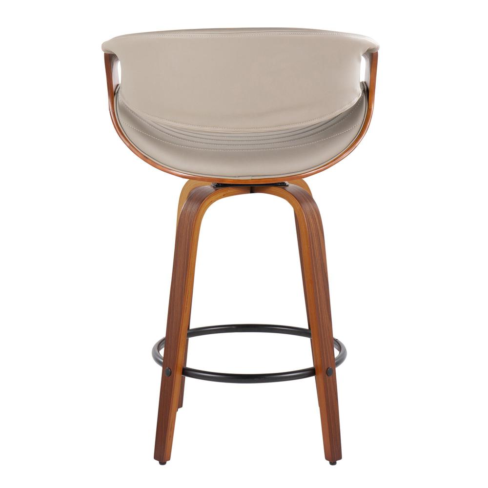 Brown Symphony 26" Fixed-Height Counter Stool - Set of 2. Picture 5