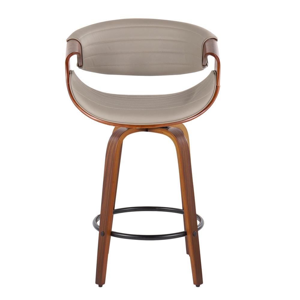 Brown Symphony 26" Fixed-Height Counter Stool - Set of 2. Picture 6