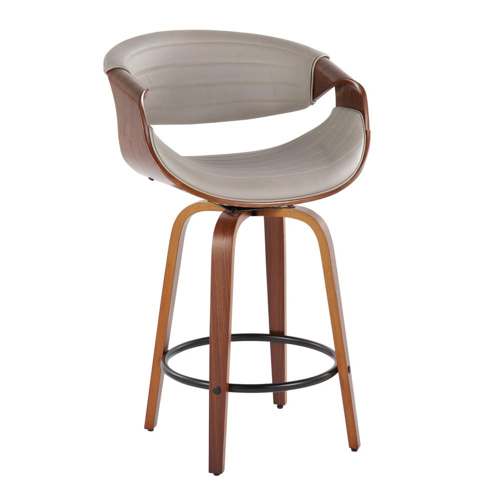 Brown Symphony 26" Fixed-Height Counter Stool - Set of 2. Picture 2