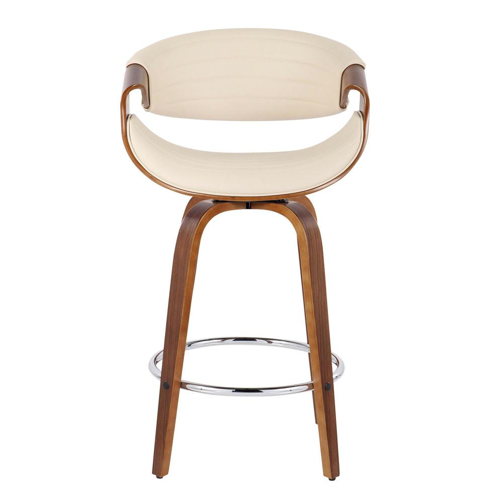 Brown Symphony 26" Fixed-Height Counter Stool - Set of 2. Picture 6
