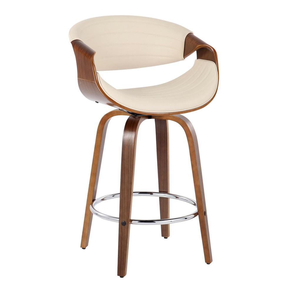 Brown Symphony 26" Fixed-Height Counter Stool - Set of 2. Picture 2
