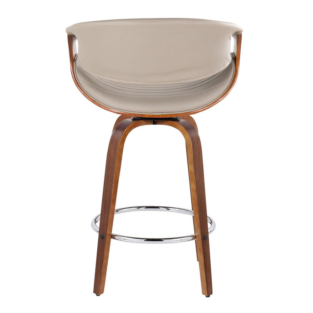 Brown Symphony 26" Fixed-Height Counter Stool - Set of 2. Picture 5