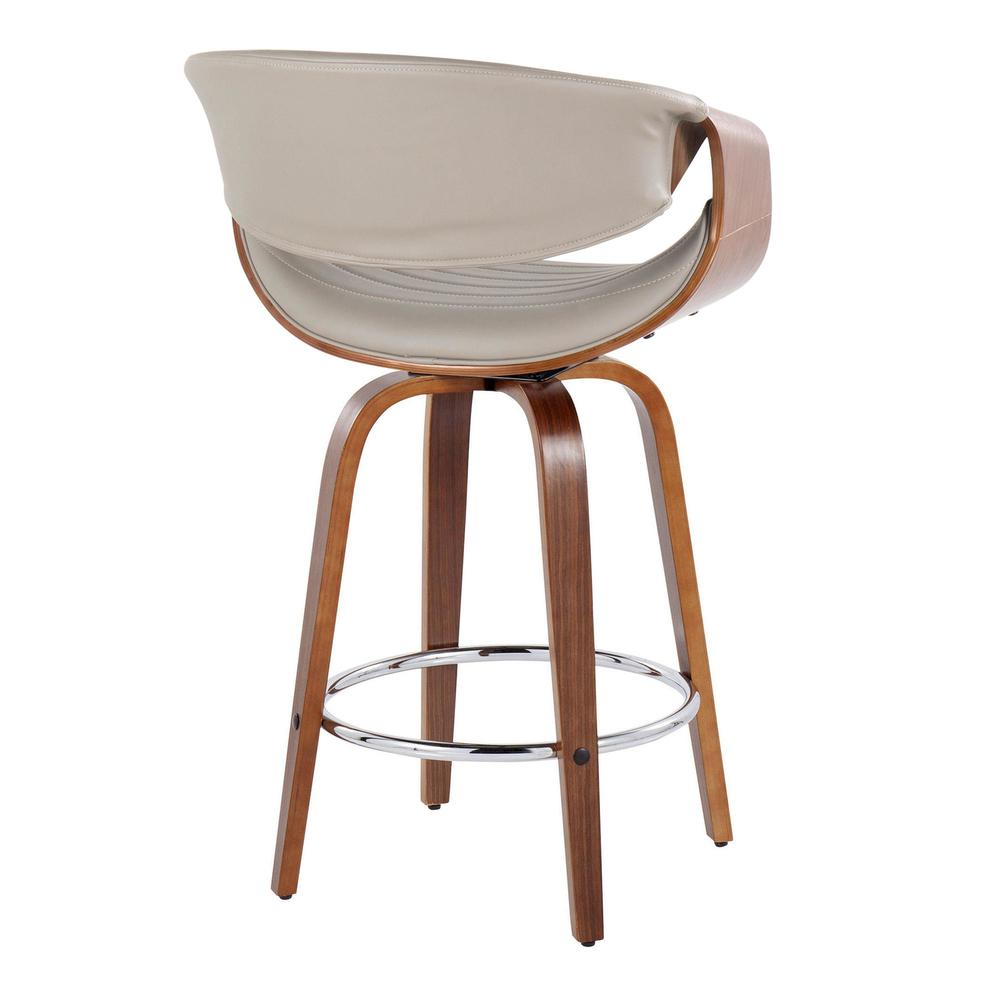 Brown Symphony 26" Fixed-Height Counter Stool - Set of 2. Picture 4