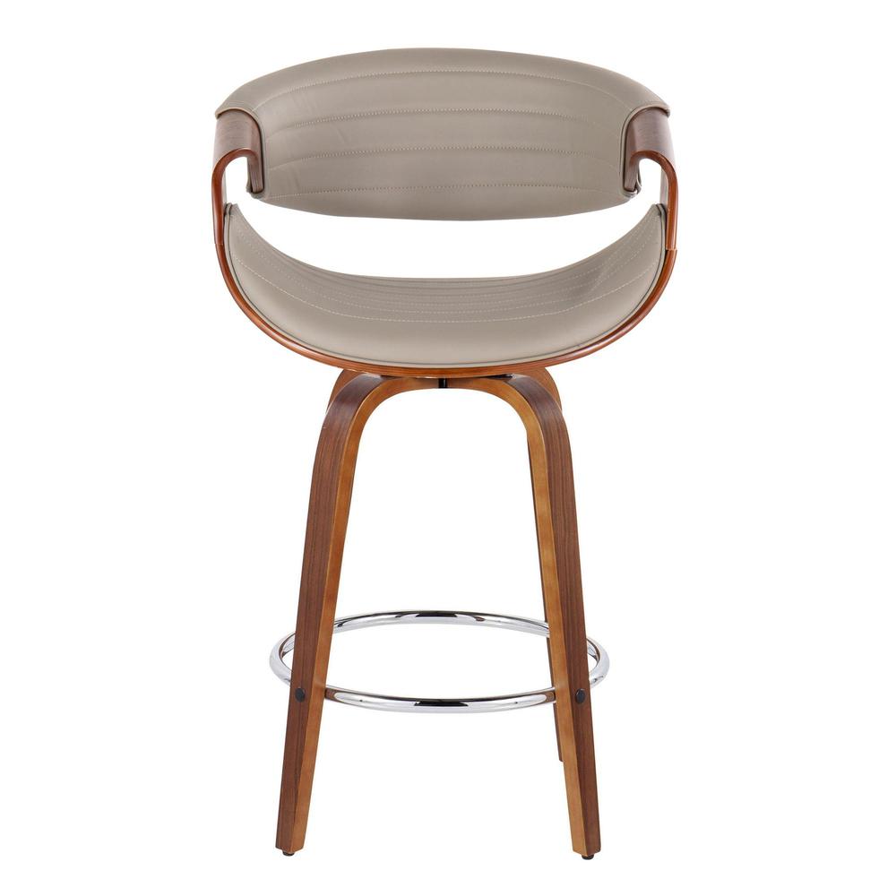 Brown Symphony 26" Fixed-Height Counter Stool - Set of 2. Picture 6