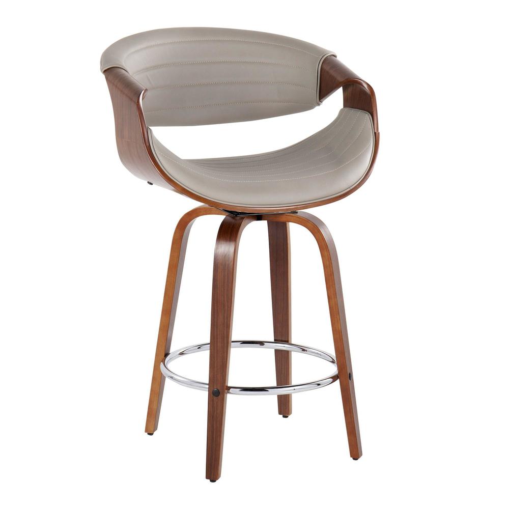 Brown Symphony 26" Fixed-Height Counter Stool - Set of 2. Picture 2