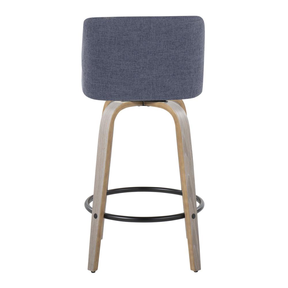 Grey Toriano 26" Fixed-Height Counter Stool - Set of 2. Picture 5