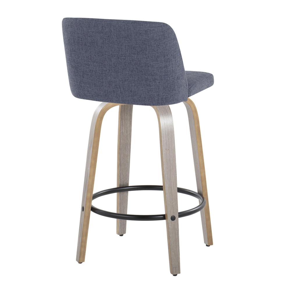 Grey Toriano 26" Fixed-Height Counter Stool - Set of 2. Picture 4
