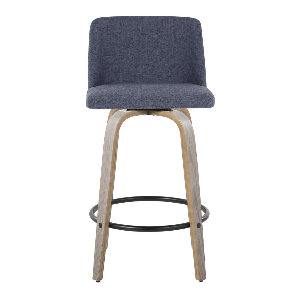 Grey Toriano 26" Fixed-Height Counter Stool - Set of 2. Picture 6