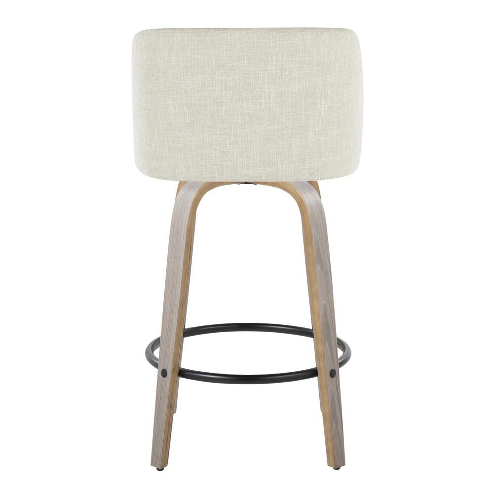 Grey Toriano 26" Fixed-Height Counter Stool - Set of 2. Picture 5