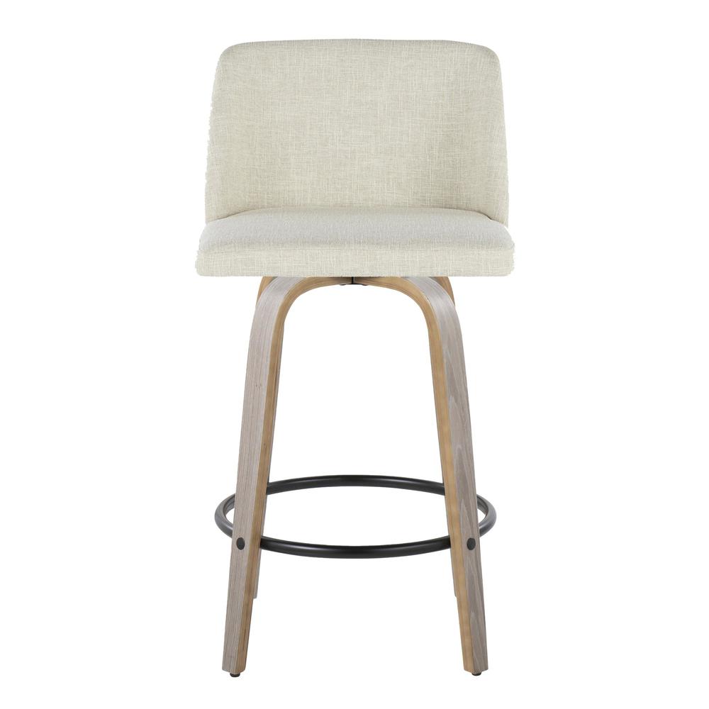 Grey Toriano 26" Fixed-Height Counter Stool - Set of 2. Picture 6