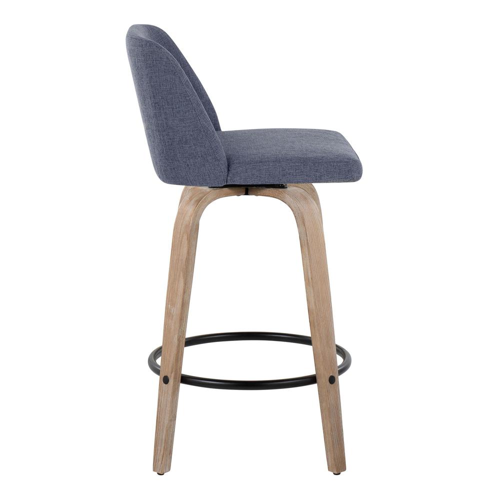 White Toriano 26" Fixed-Height Counter Stool - Set of 2. Picture 3