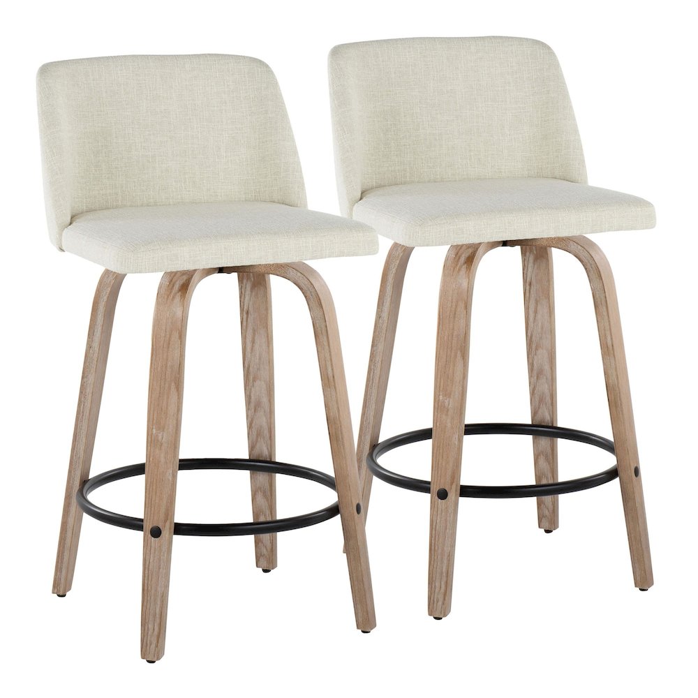Toriano 26" Fixed-Height Counter Stool - Set of 2. Picture 1