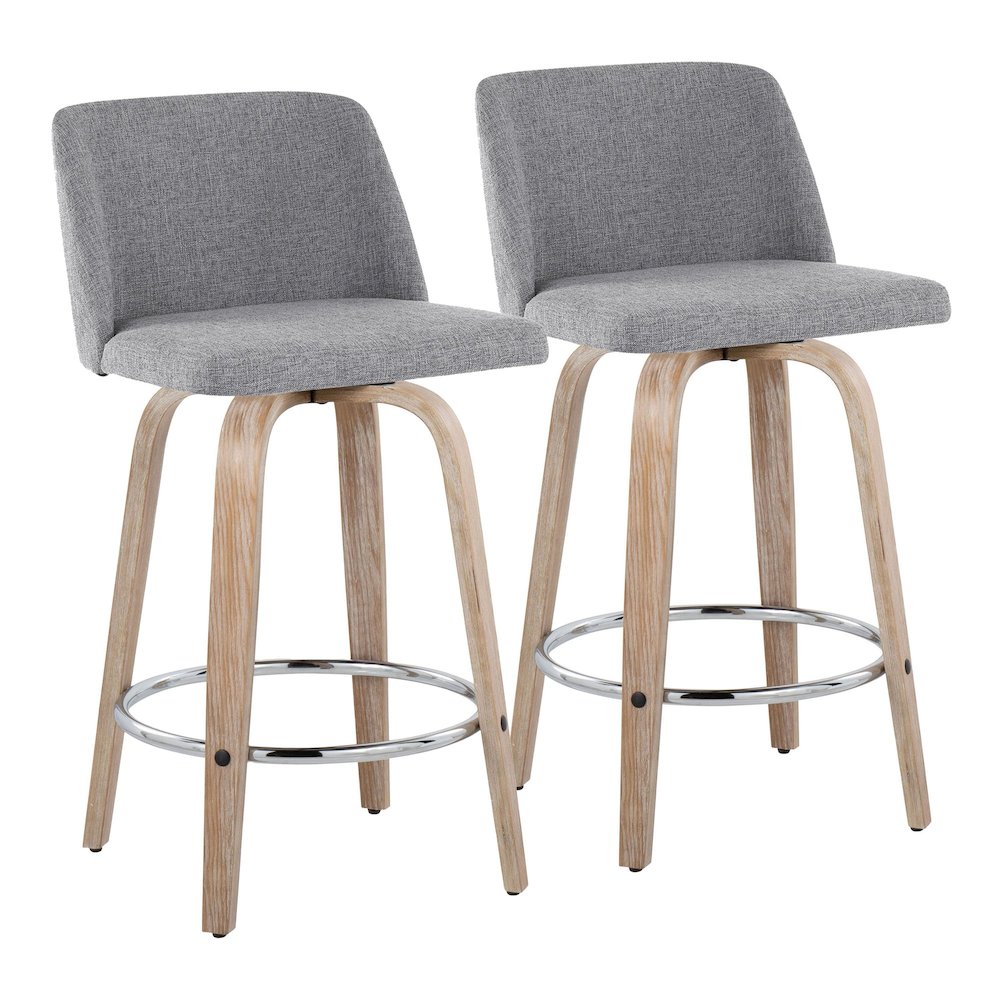 Toriano 26" Fixed-Height Counter Stool - Set of 2. Picture 1