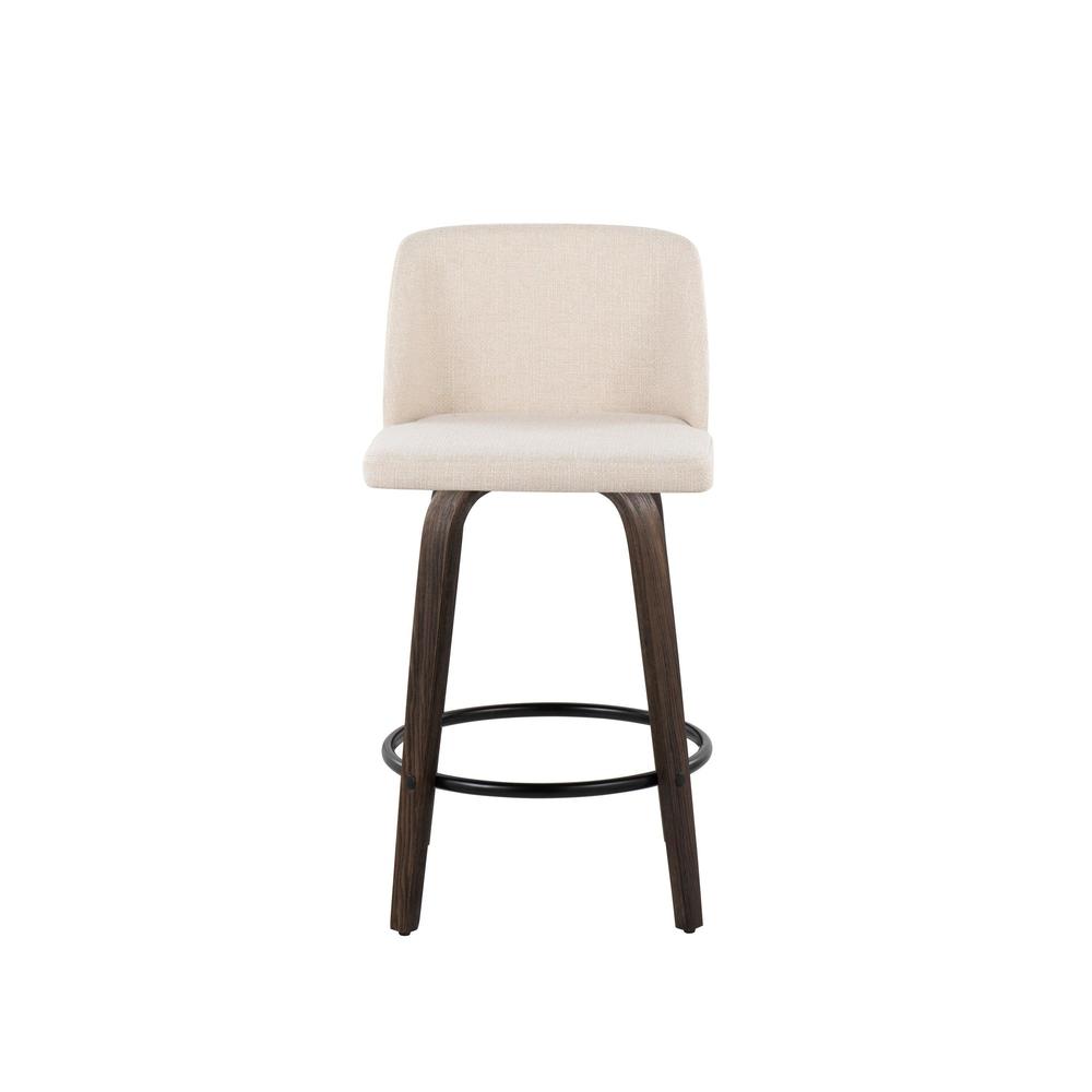 Brown Toriano 26" Fixed Height Counter Stool - Set of 2. Picture 6