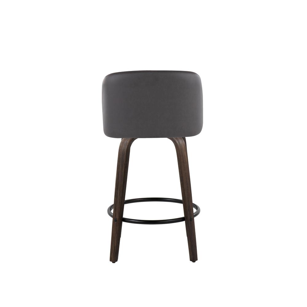 Brown Toriano 26" Fixed Height Counter Stool - Set of 2. Picture 5