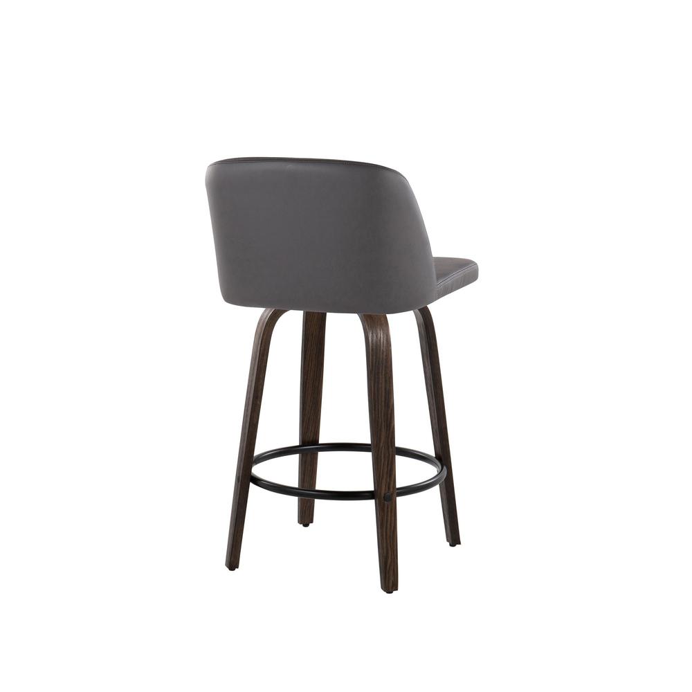 Brown Toriano 26" Fixed Height Counter Stool - Set of 2. Picture 4