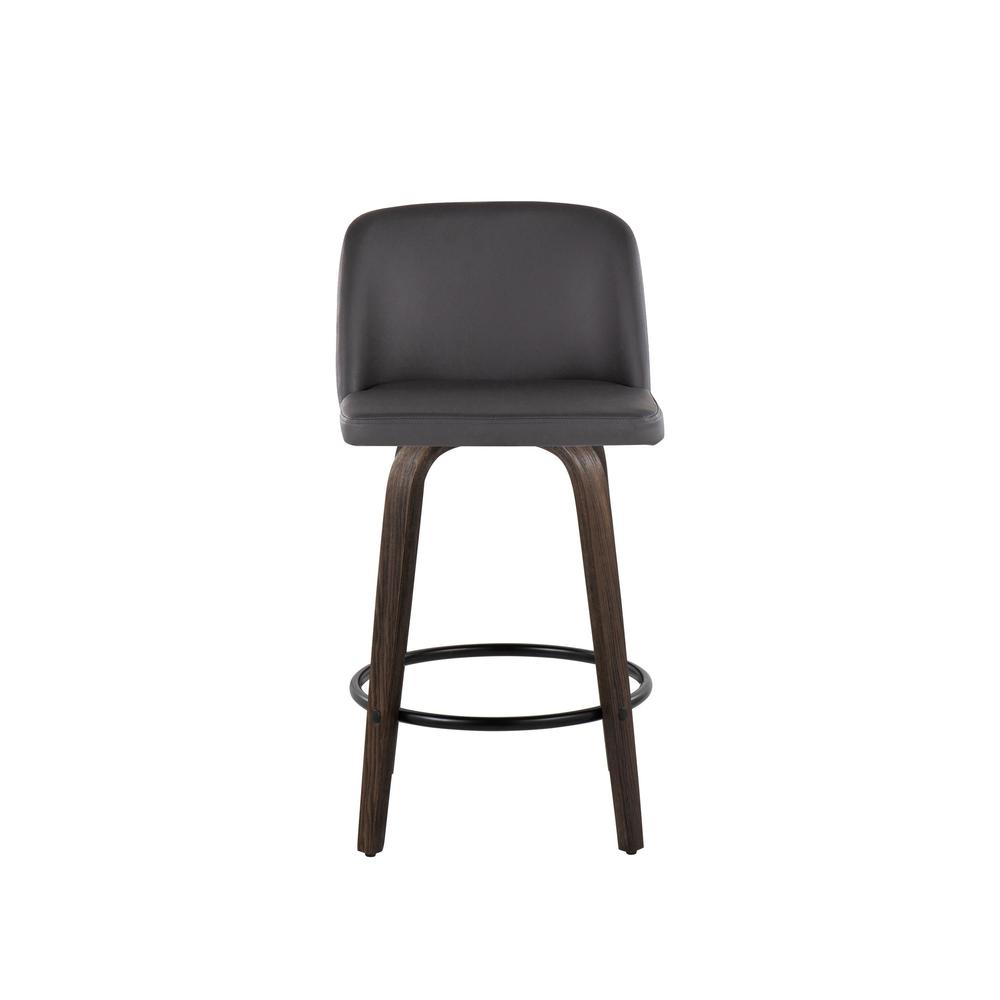 Brown Toriano 26" Fixed Height Counter Stool - Set of 2. Picture 6