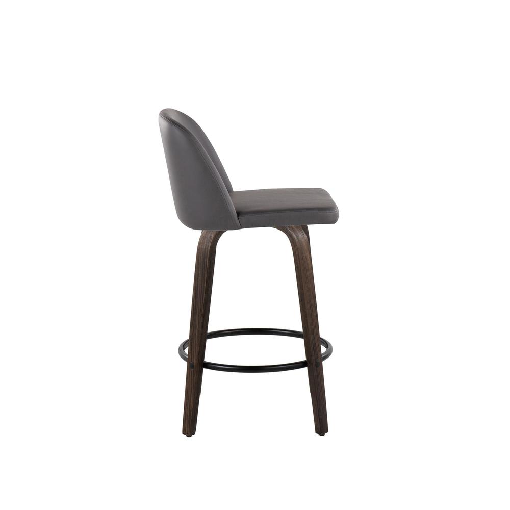 Brown Toriano 26" Fixed Height Counter Stool - Set of 2. Picture 3