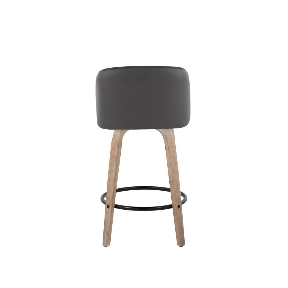 White Toriano 26" Fixed Height Counter Stool - Set of 2. Picture 5
